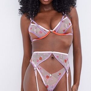 For Love & Lemons Rose Bloom Underwire Bra